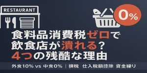 食料品消費税ゼロ 飲食店 潰れる