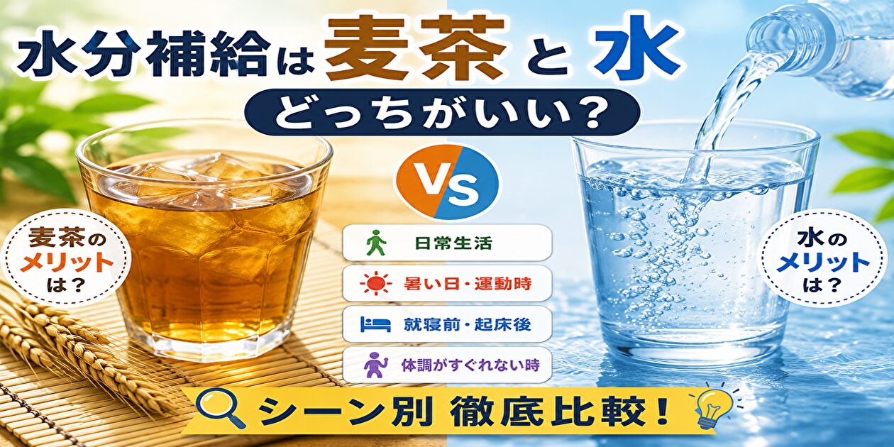 水分補給は麦茶と水どっちがいい?