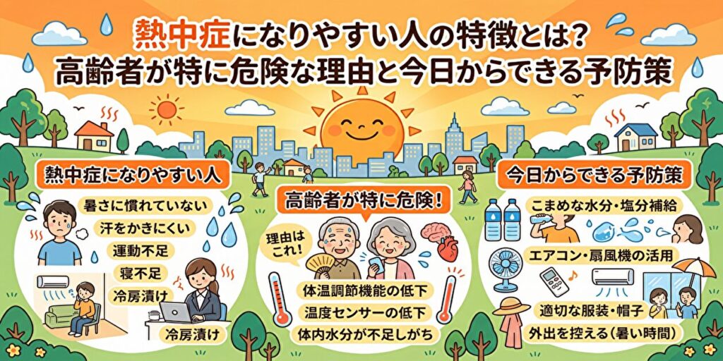 熱中症になりやすい人の特徴とは？