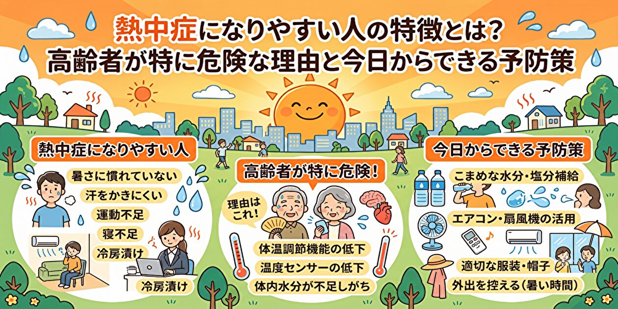 熱中症になりやすい人の特徴とは?