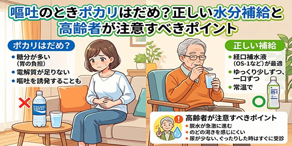 嘔吐のときポカリはだめ？