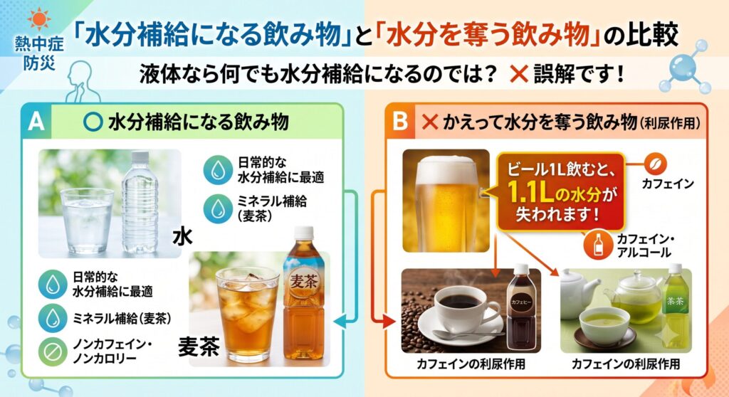 熱中症対策で避けたい飲み物