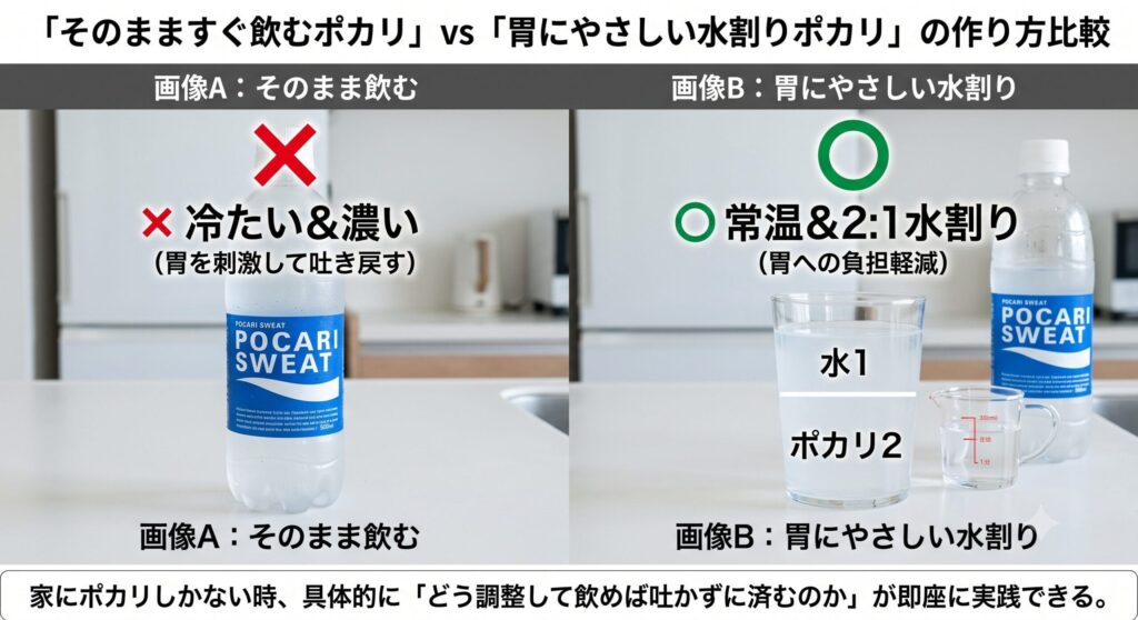 ポカリしかないとき 正しい飲み方