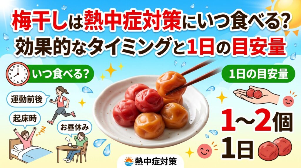 梅干しは熱中症対策にいつ食べる
