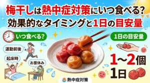 梅干しは熱中症対策にいつ食べる