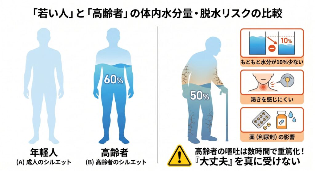 高齢者の嘔吐は要注意