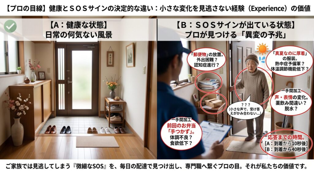 配食サービスの安否確認