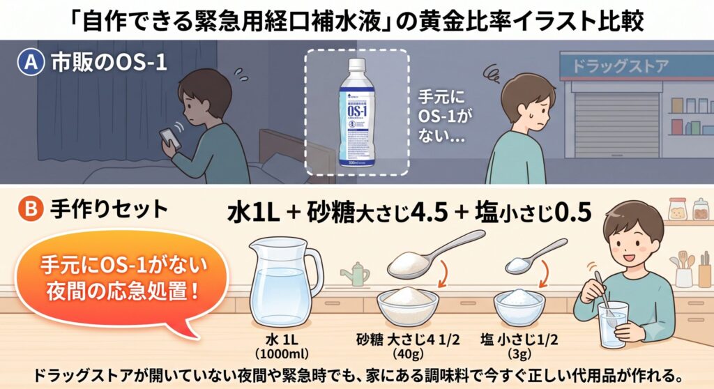 自作できる緊急用経口補水液