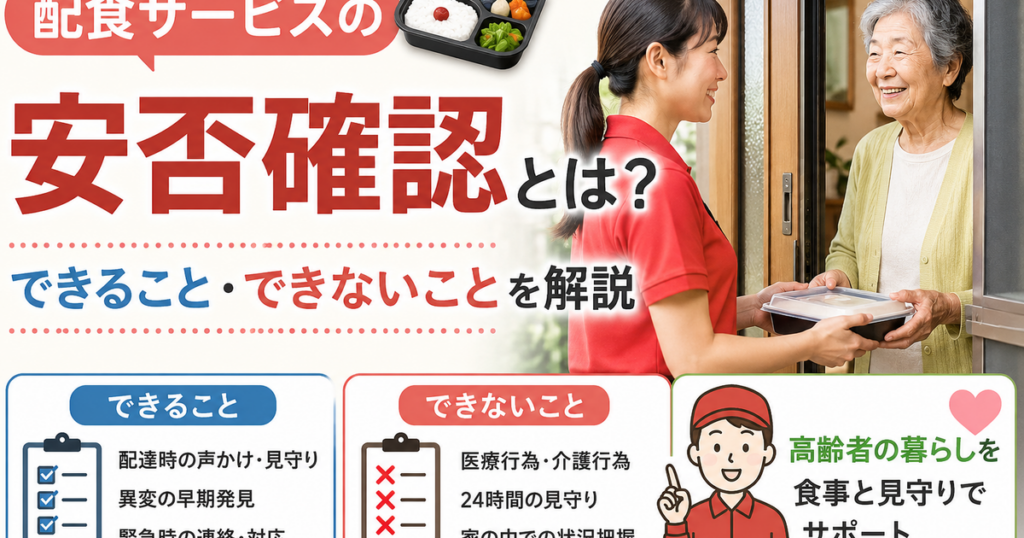 配食サービスと安否確認