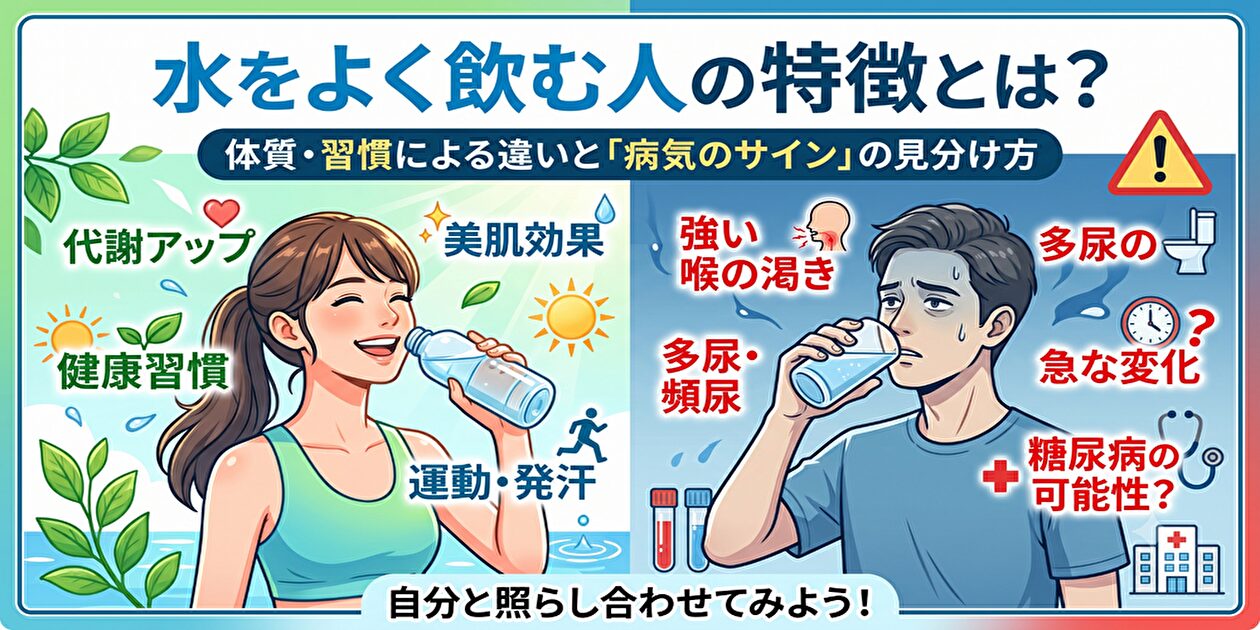 水をよく飲む人の特徴
