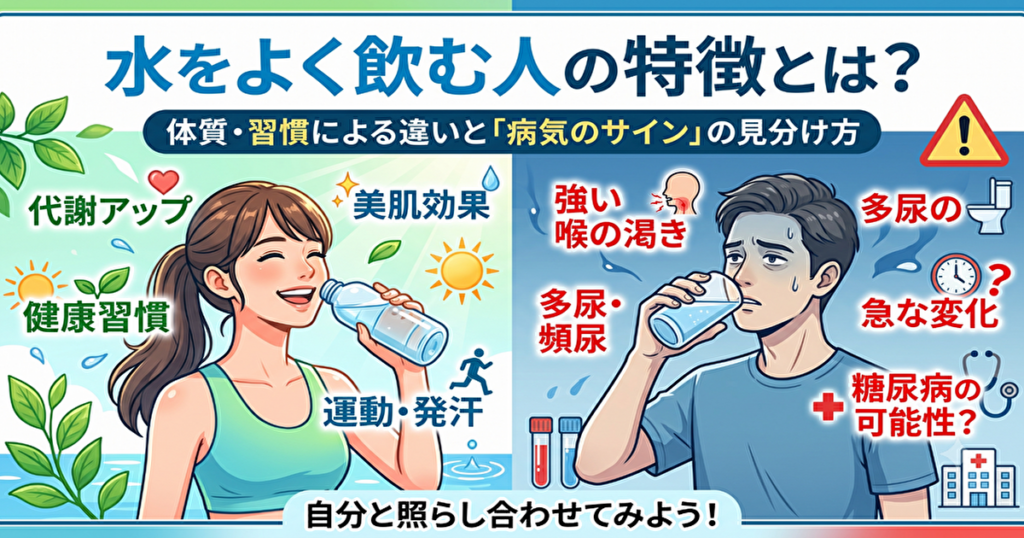 水をよく飲む人の特徴