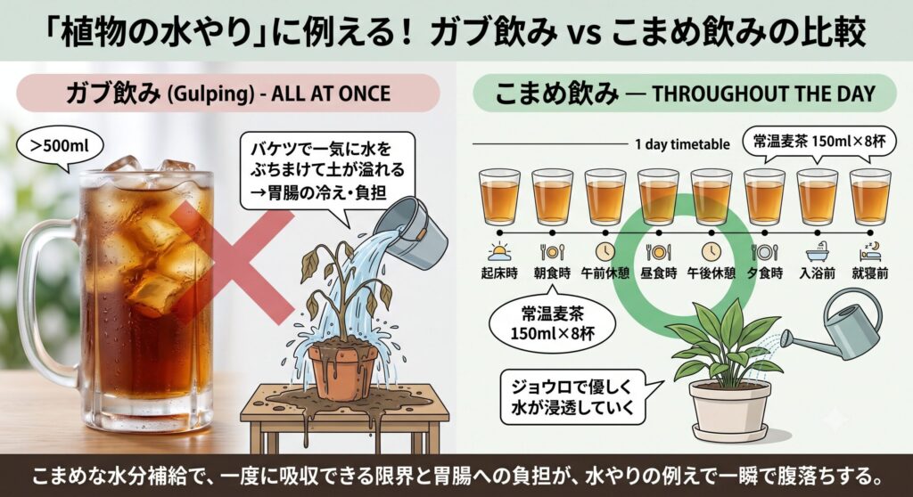麦茶こまめに飲む